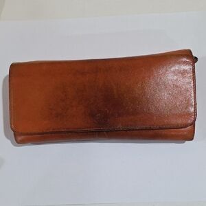 Loewe Madrid Brown Leather Snap Wallet – 7.5 x 3.5-inch Luxury Vintage Wallet